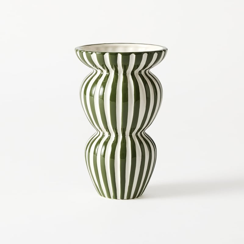 Coast Green & White Tall Vase