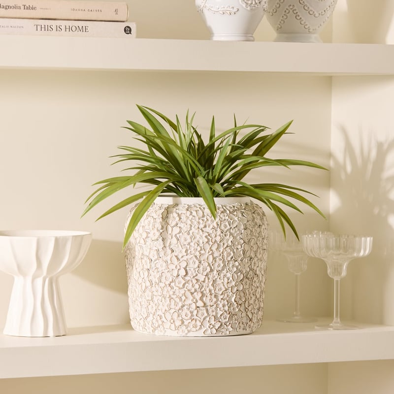Daisy White Pot