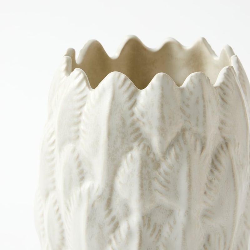 Artichoke White Vase