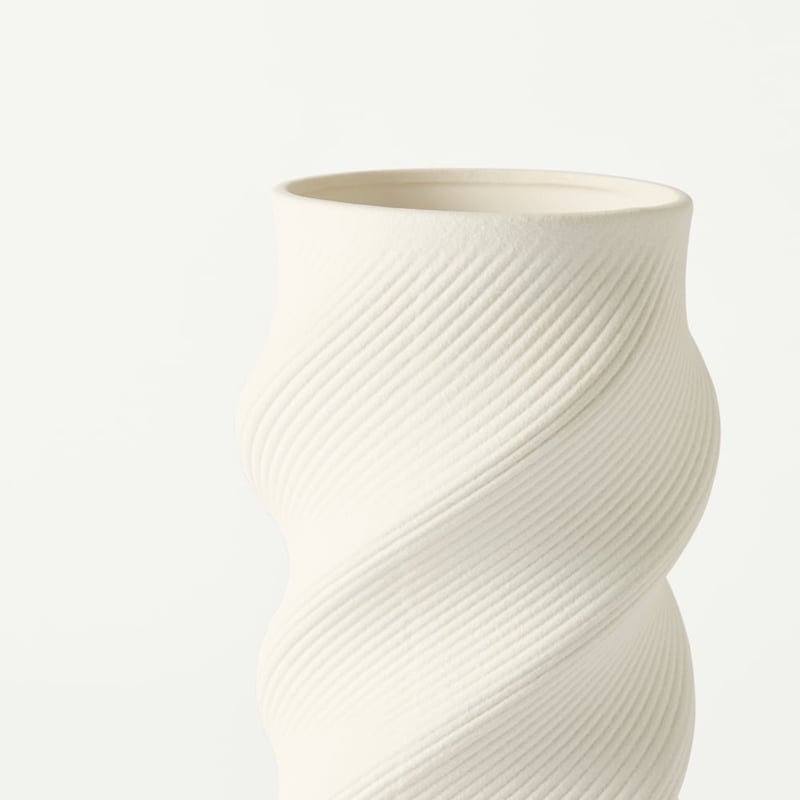 Aquarius Matte White Vase