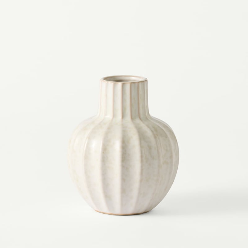 Jaipur Reactive White Vase