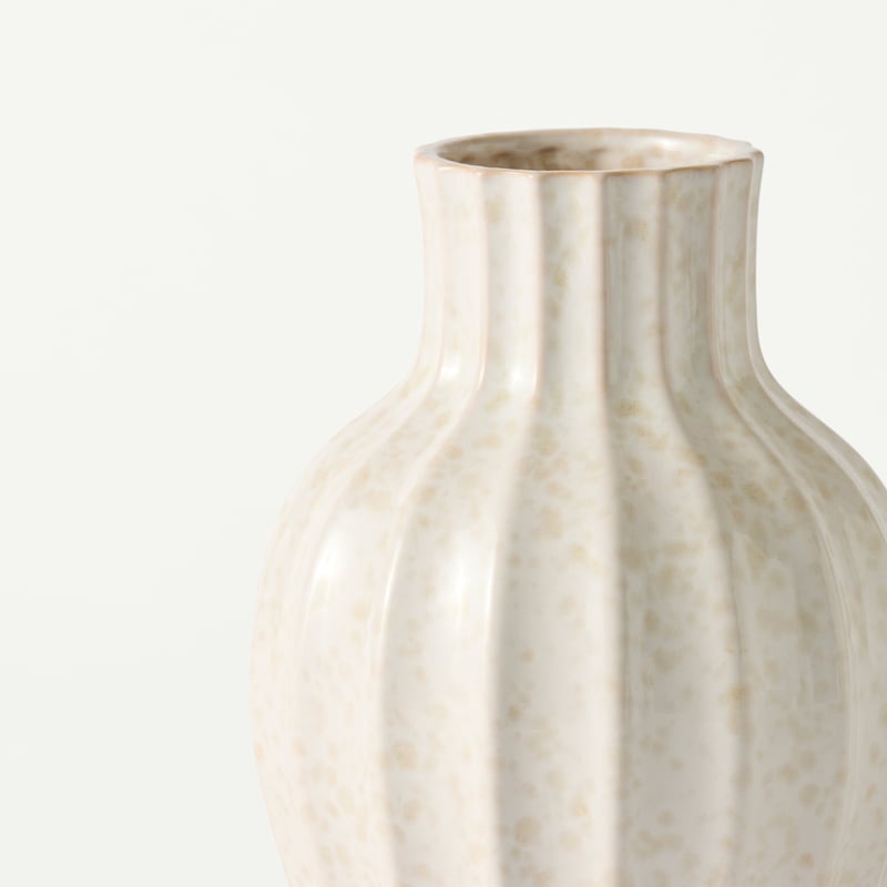 Jaipur Reactive White Vase