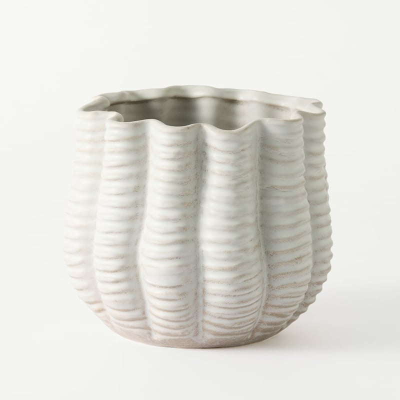 Sea Ripple White Pot