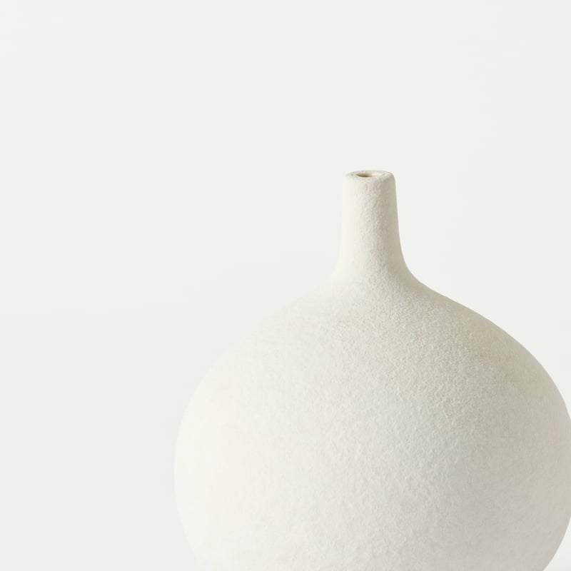 Lombardy Matte White Vase