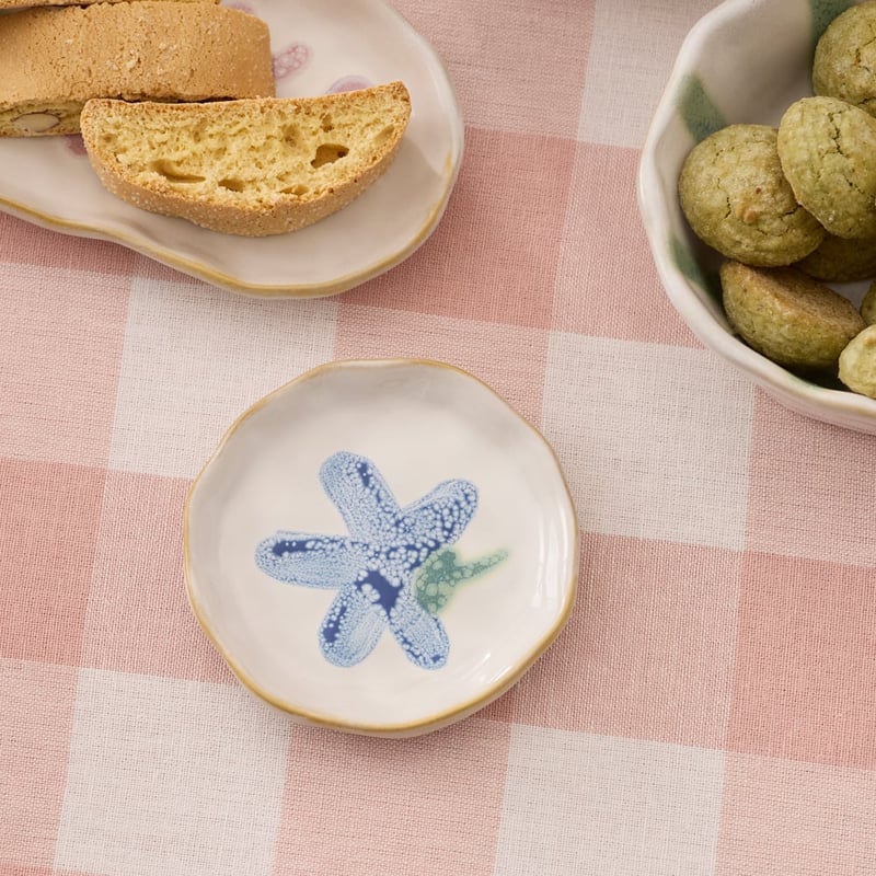 Flower Fields Blue Flower Trinket Plate