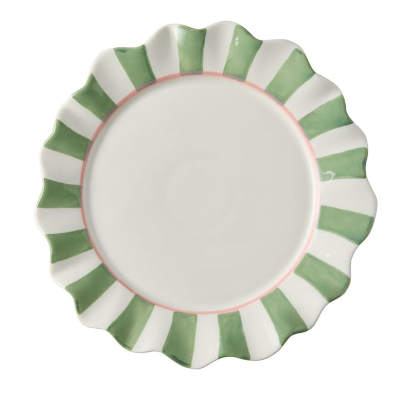 Frill Green Stripe Plate