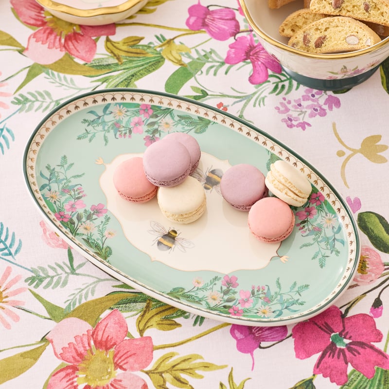 Bee Green Oval Platter