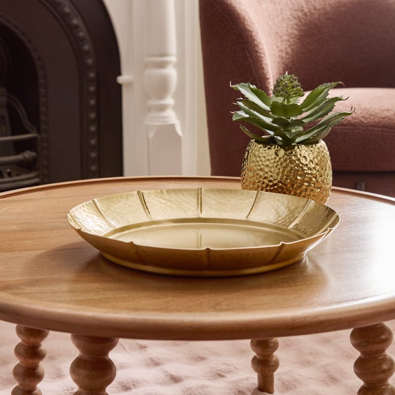 Gold Metal Scallop Tray