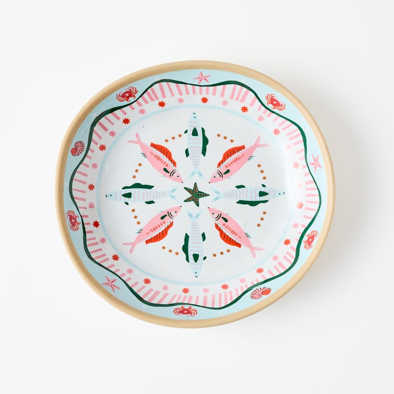 La Mer Coastal Fish Melamine Dinner Bowl