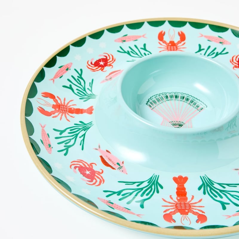 La Mer Coastal Lobster Melamine Chip & Dip
