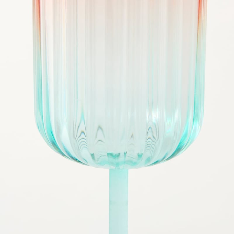 Positano Blue & Pink Wine Drinkware