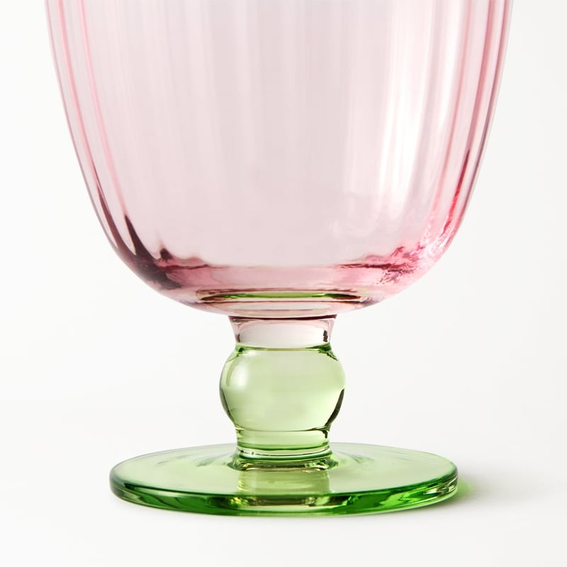 Carlita Drinkware Pink & Green Goblet Pack of 2
