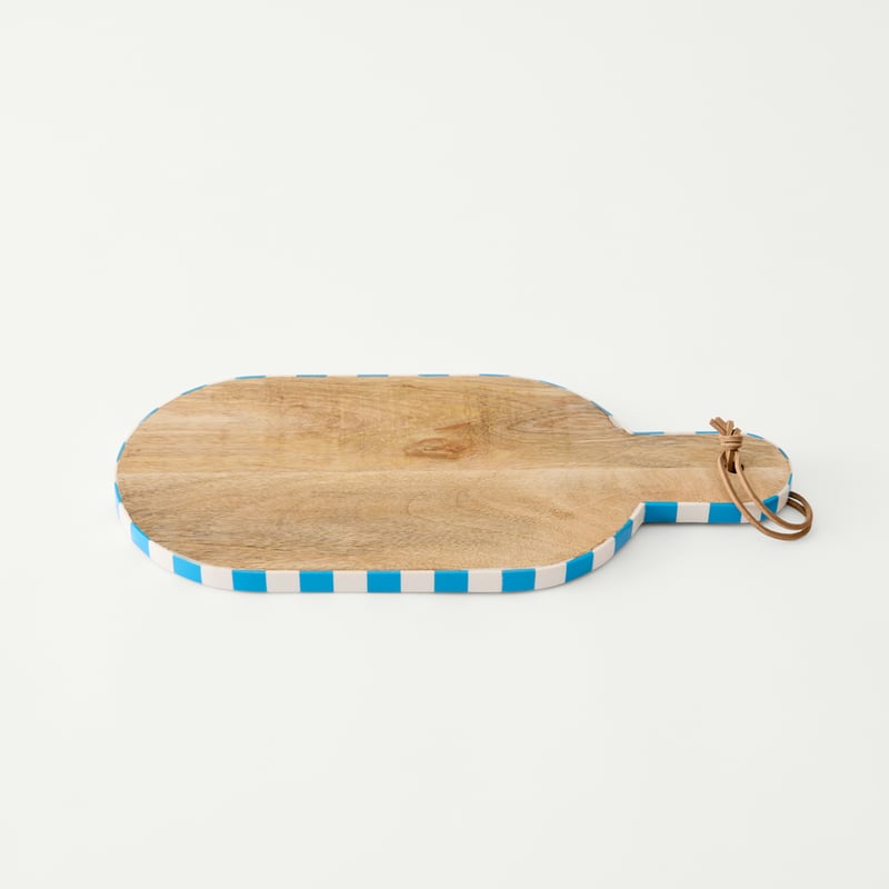 Umbria Blue & White Timber Serving Board