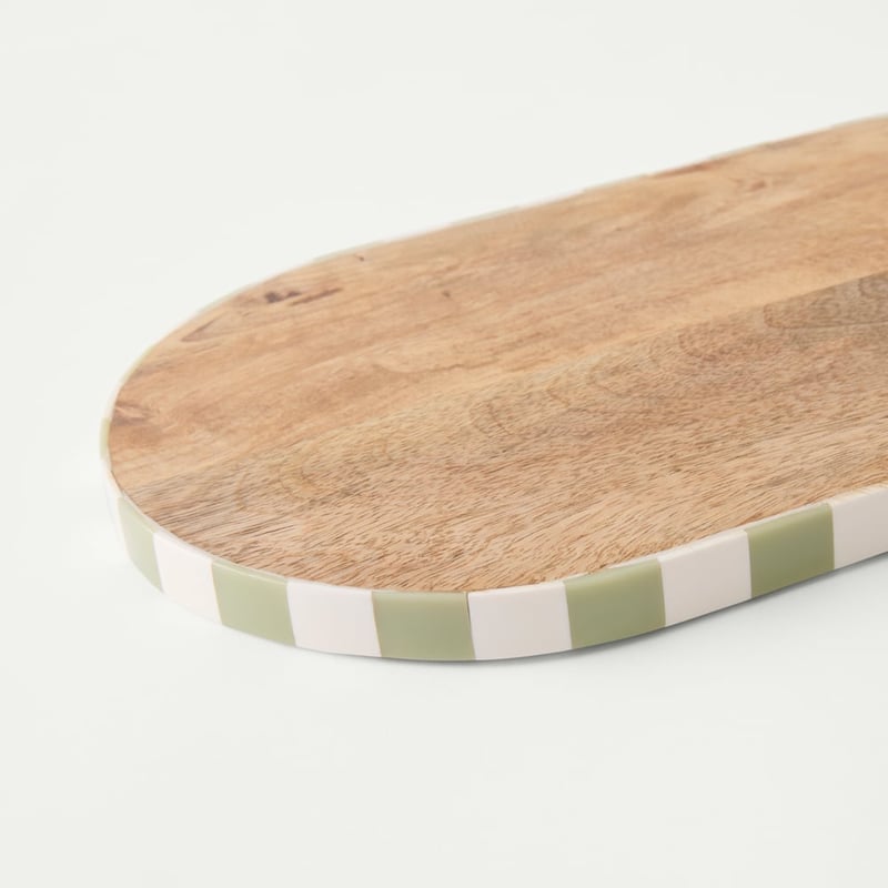 Umbria Green & White Timber Serving Board