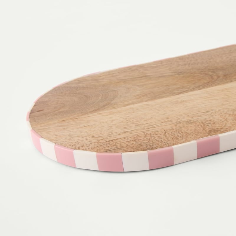 Umbria Pink & White Timber Serving Board