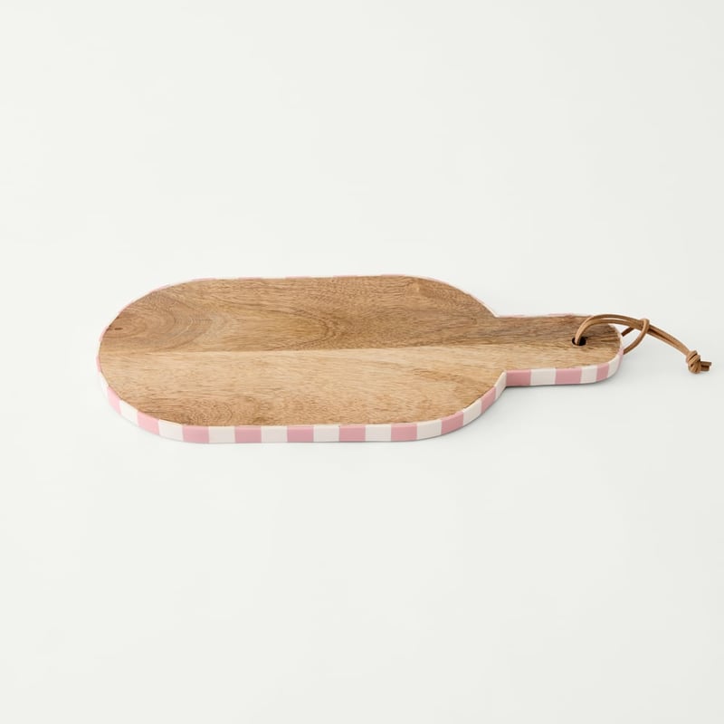 Umbria Pink & White Timber Serving Board
