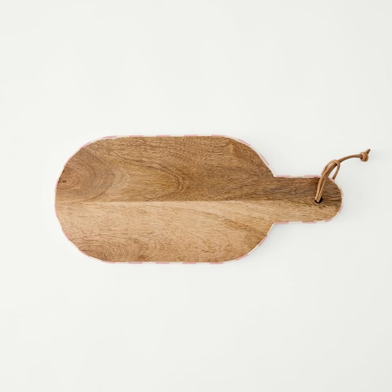 Umbria Pink & White Timber Serving Board