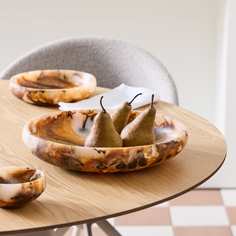 Milano Brown Resin Servingware