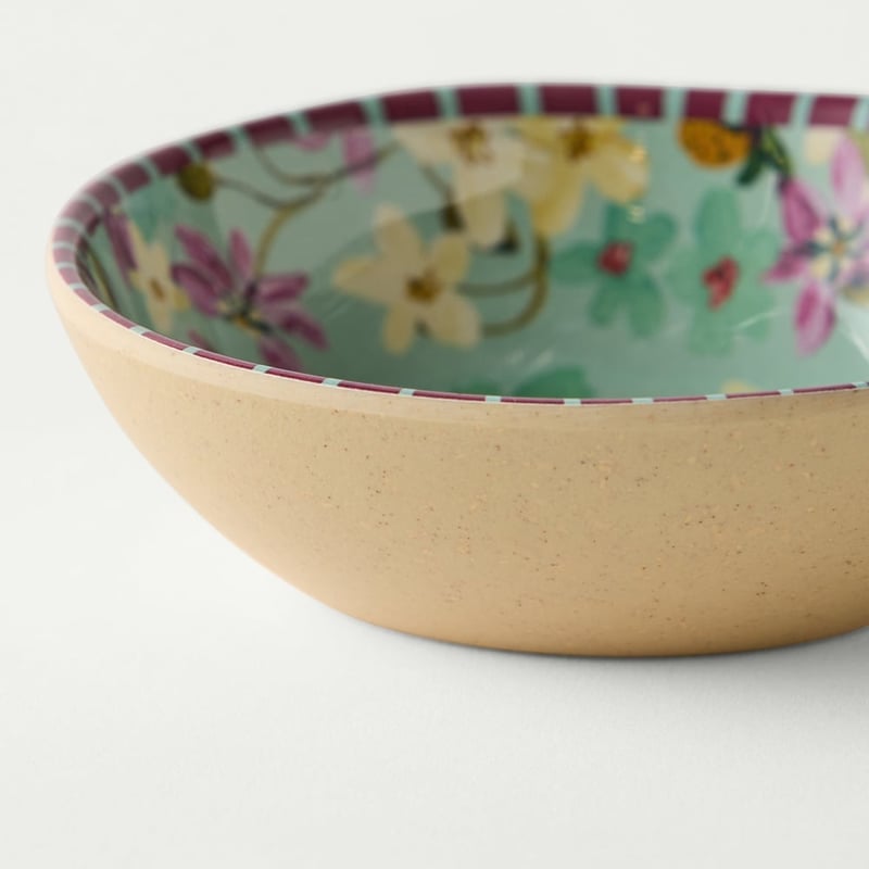Camille Melamine Seaspray Floral Dip Bowl