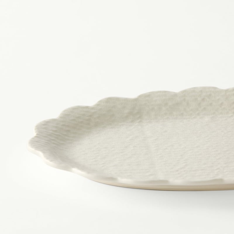 Fleur Coconut Large Oval Platter