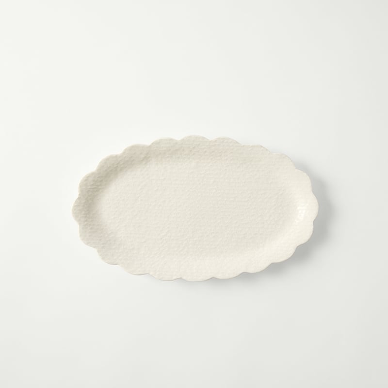 Fleur Coconut Large Oval Platter