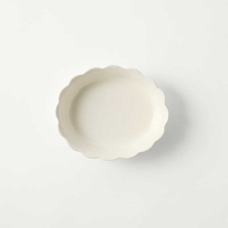 Fleur Coconut Oval Serving Dish