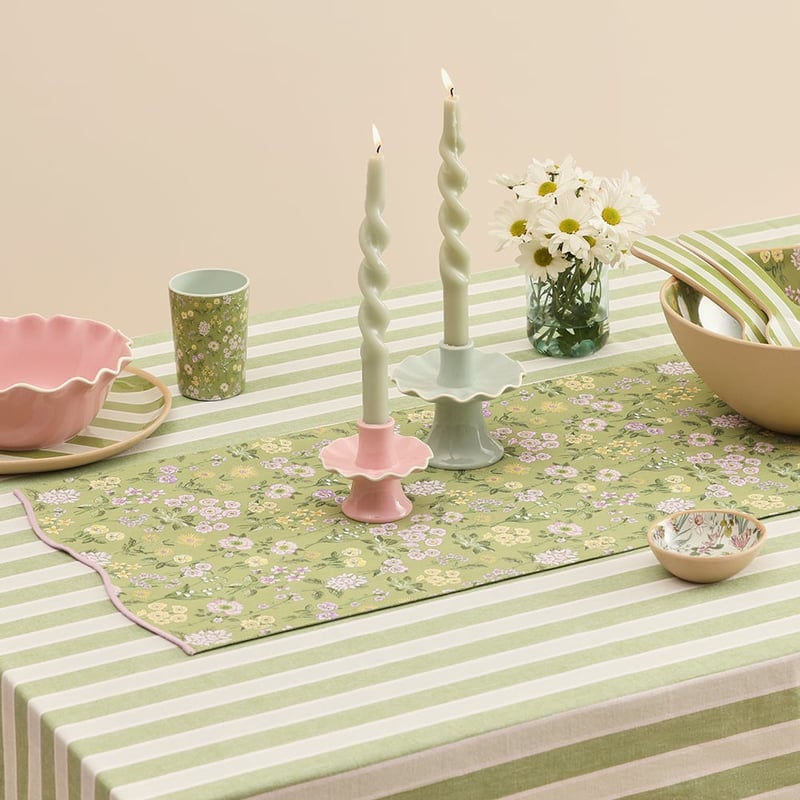 Garden House Green Table Runner