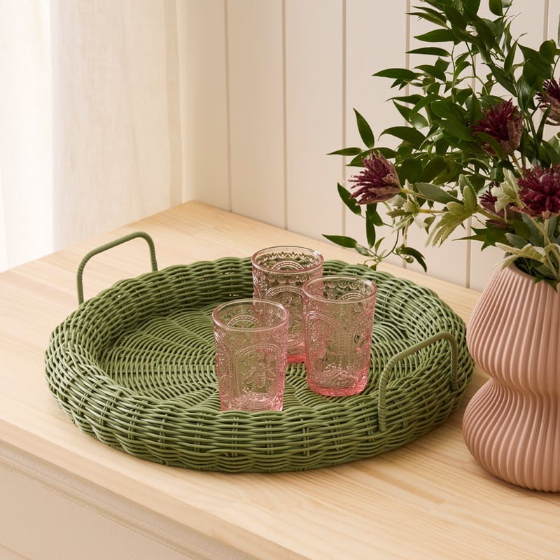 Avery Green Round Tray