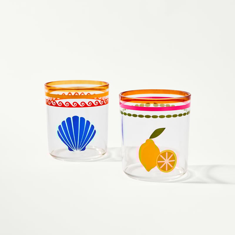 Sunlit Sanctuary Shell & Lemon Tumbler Pack of 2 