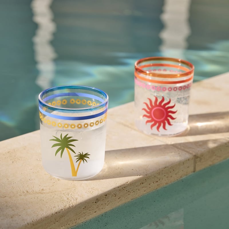 Sunlit Sanctuary Sun & Palm Tumblers Pack of 2 
