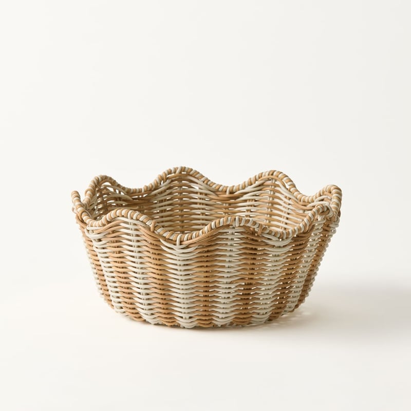 Marloe Taupe & White Basket