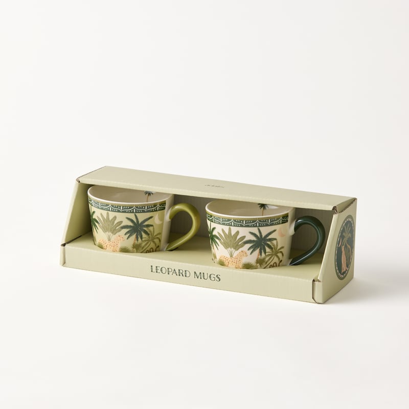 Natures Resort Leopard Mug Pack of 2