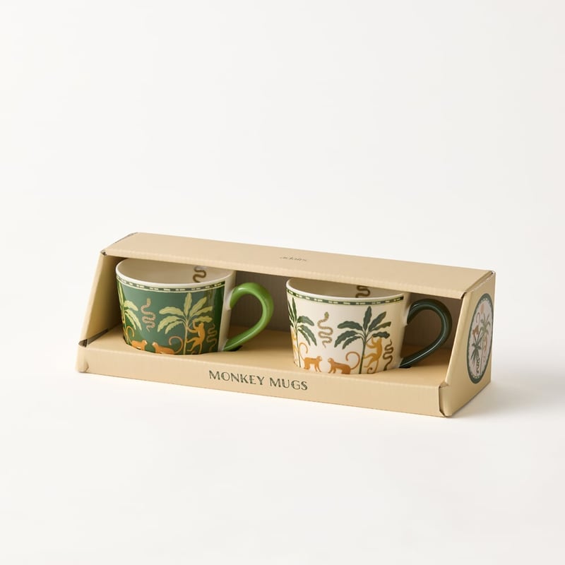 Natures Resort Monkey Mug Pack of 2