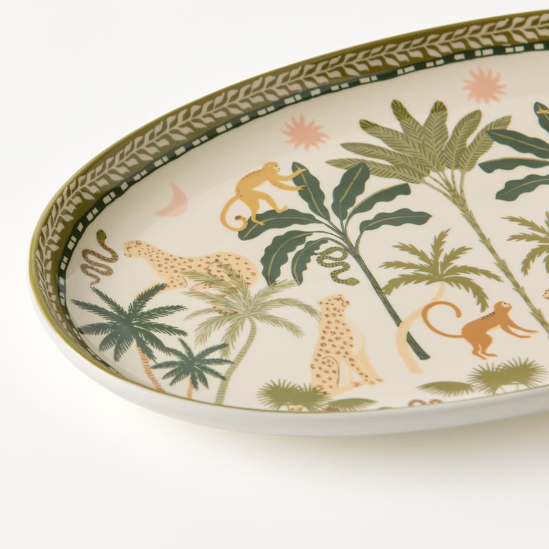 Natures Resort Jungle Oval Platter