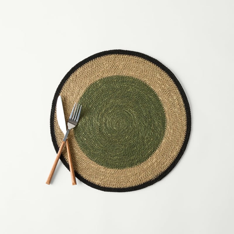 Bowie Olive Green Placemat Pack of 2