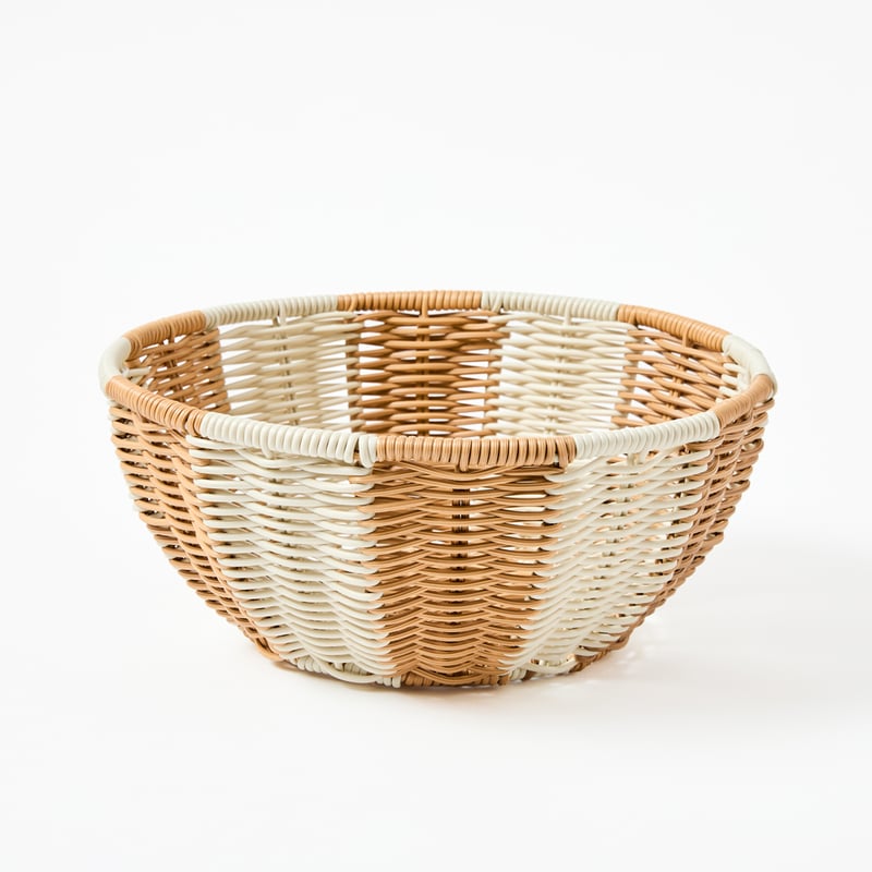 Nalu Woven Natural & White Bowl