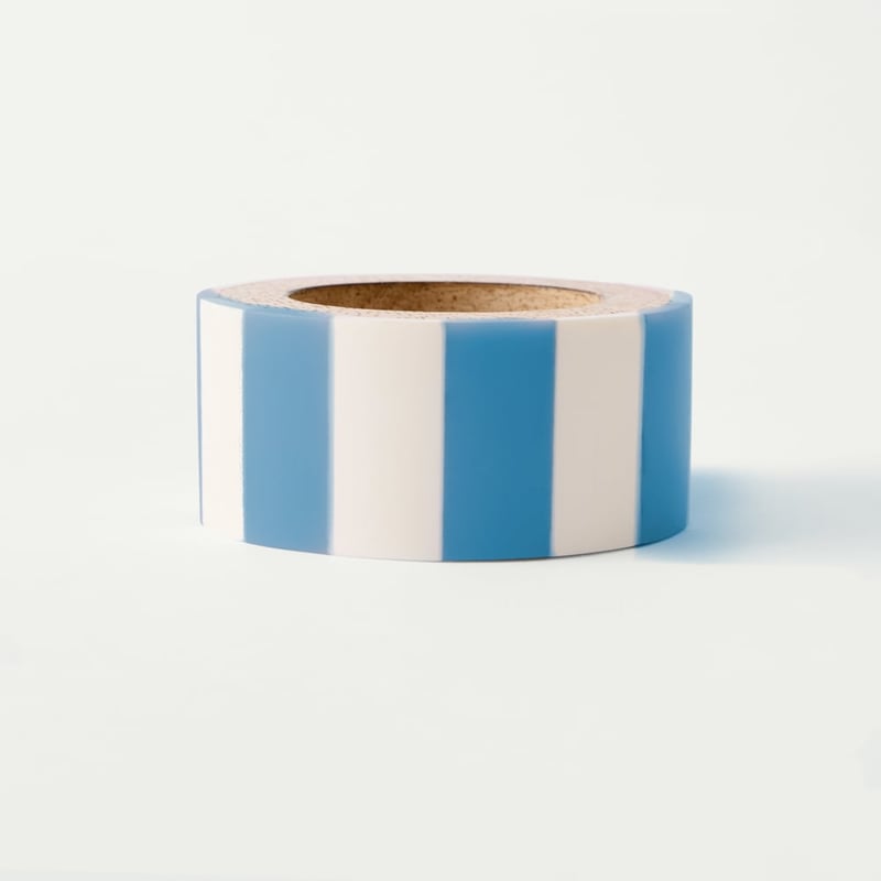 Umbria Blue & White Timber Napkin Ring Set of 2