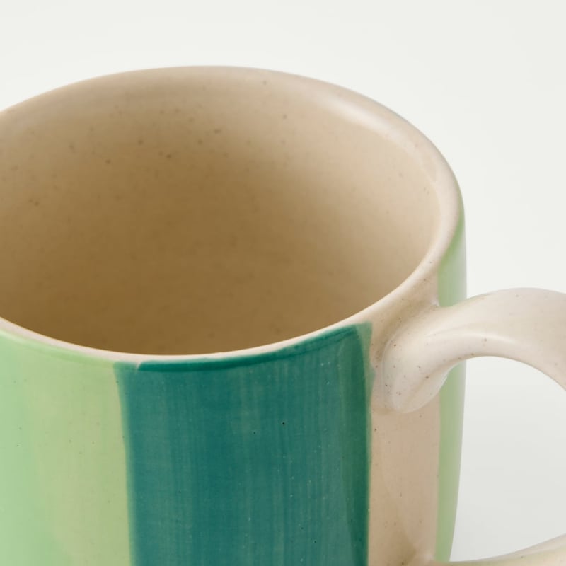 Tuscany Green Stripe Mug