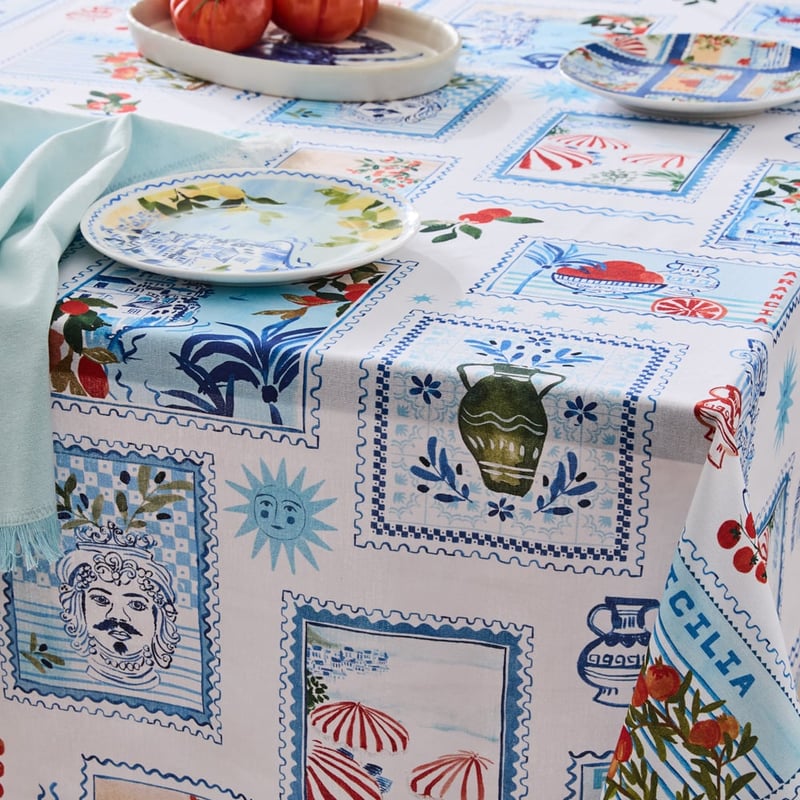 Amalfi Postcards Tablecloth