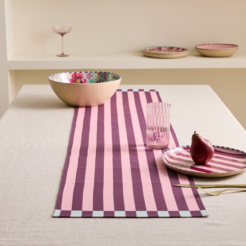 Camille Burgundy Floral Runner