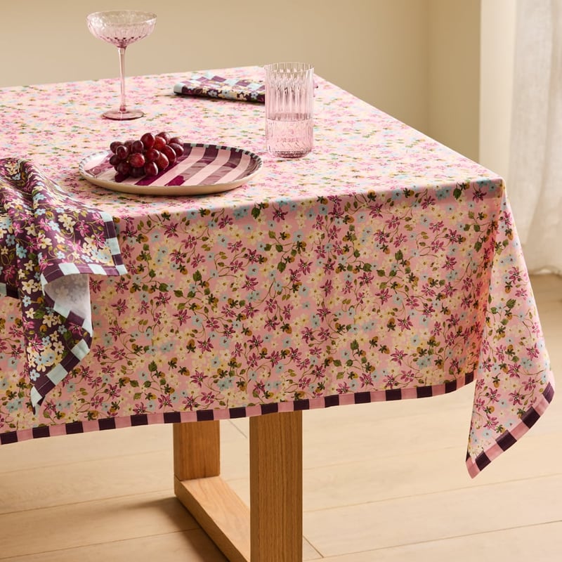 Camille Rose Floral Tablecloth