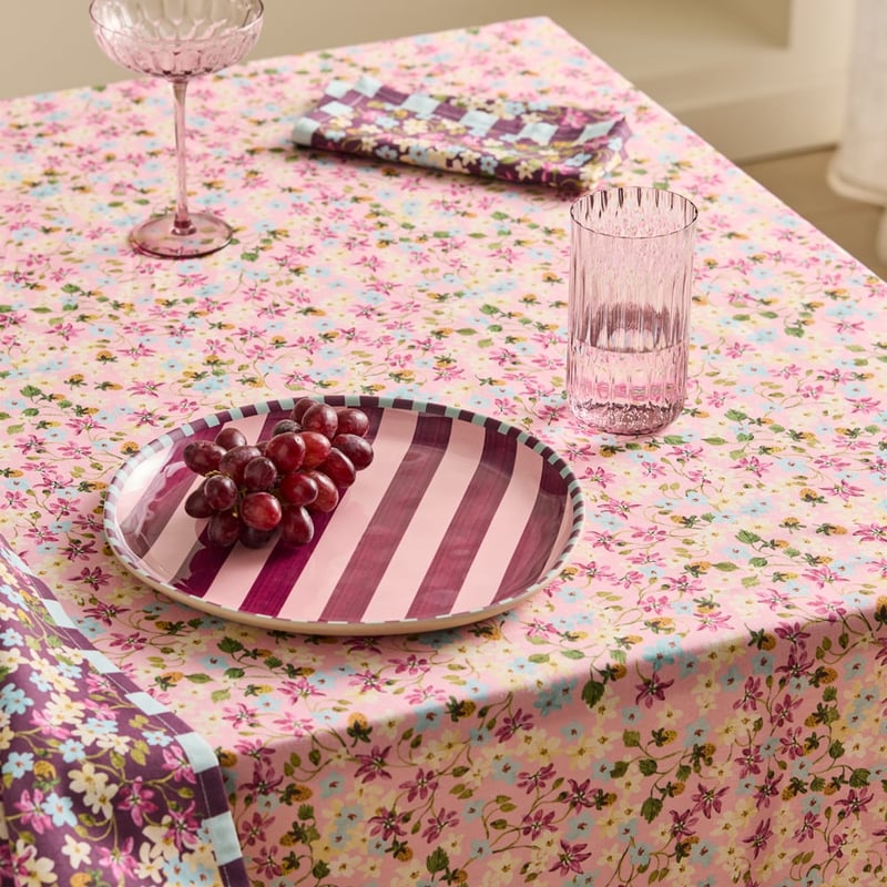 Camille Rose Floral Tablecloth