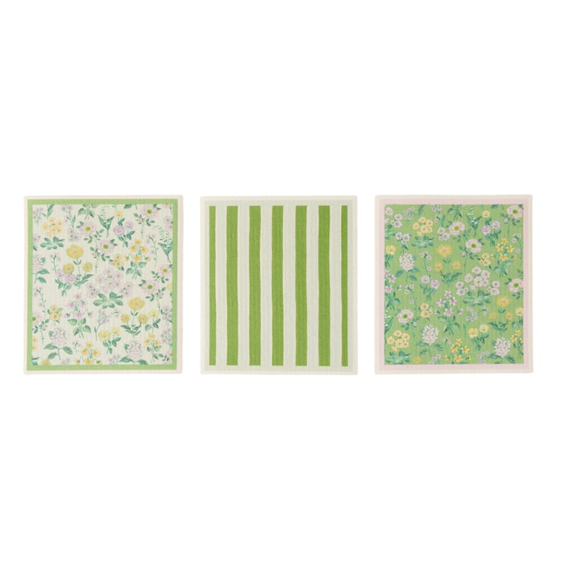 Printed Garden House Dishcloth Pack of 3