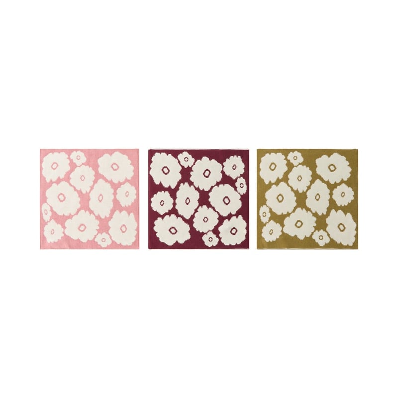 Dallas Winter Floral Bamboo Knitted Washcloths Pack of 3