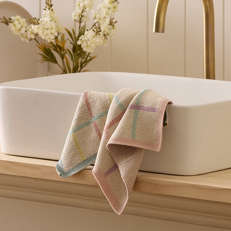 Hazel Pastels Knitted Washcloth Pack of 2