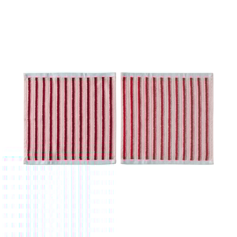 Polly Pink & Berry Stripe Washcloth Pack of 2