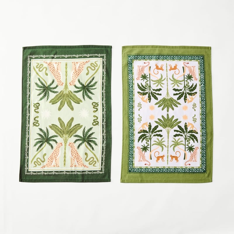 Natures Resort Leopard Tea Towel Pack of 2