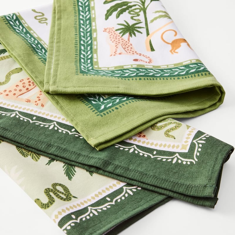 Natures Resort Leopard Tea Towel Pack of 2
