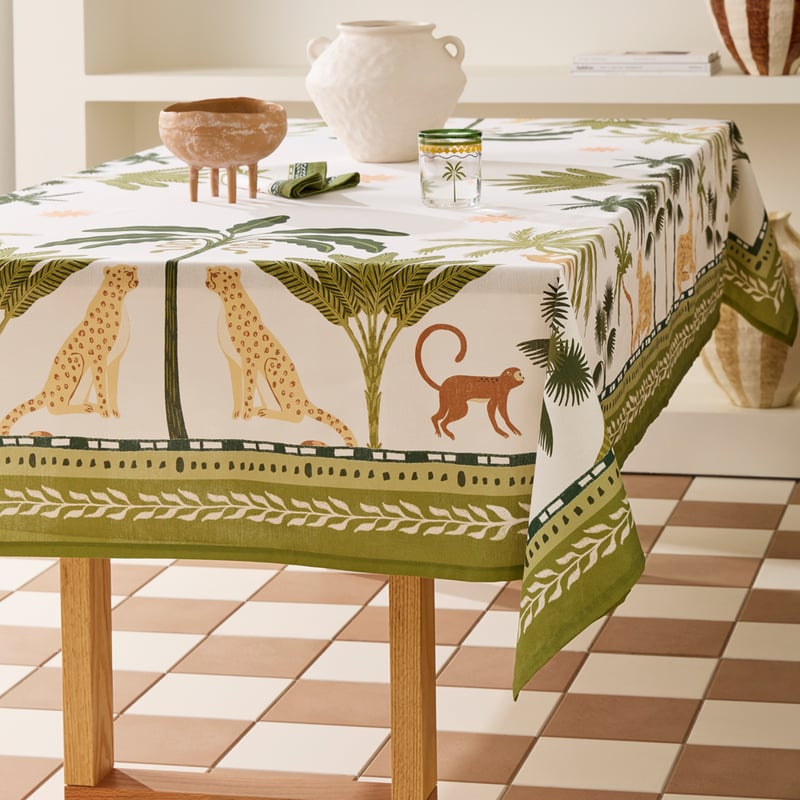 Natures Resort Green Tablecloth