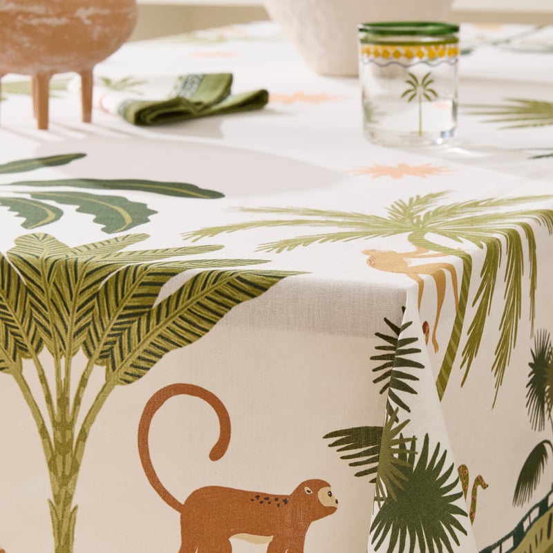 Natures Resort Green Tablecloth